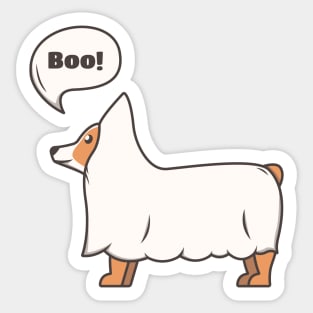 Ghost corgi - Boo! Sticker